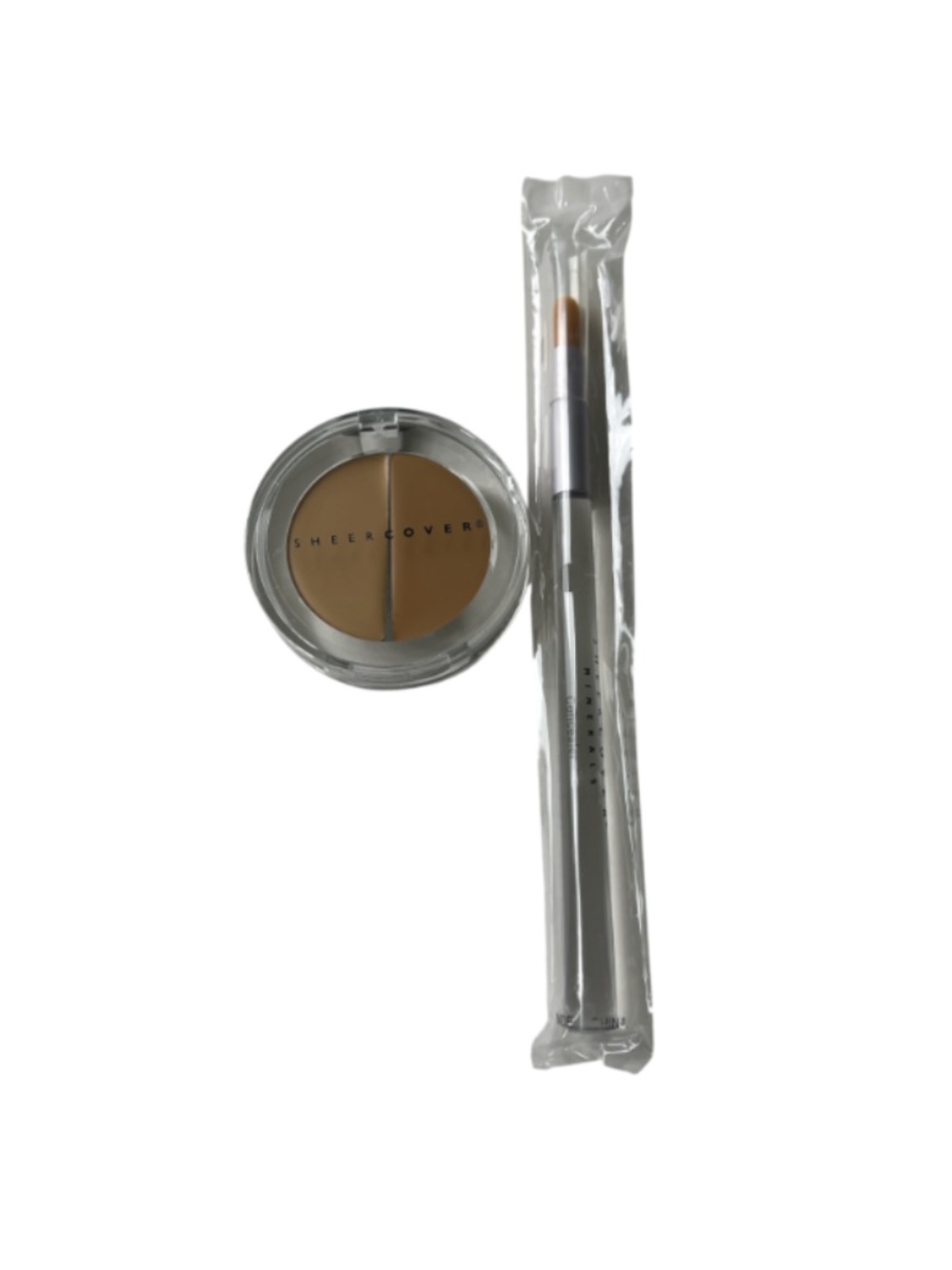 Sheer Cover Duo Concealer MEDIUM/TAN .1 oz (3g) Full Size Sealed w/ Brush